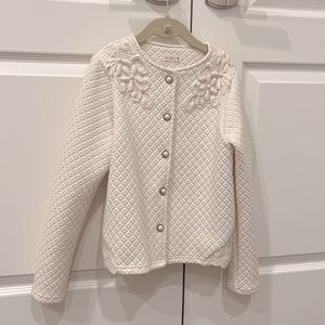 Sung Eun ivory cardigan size 15 equivalent to US 10